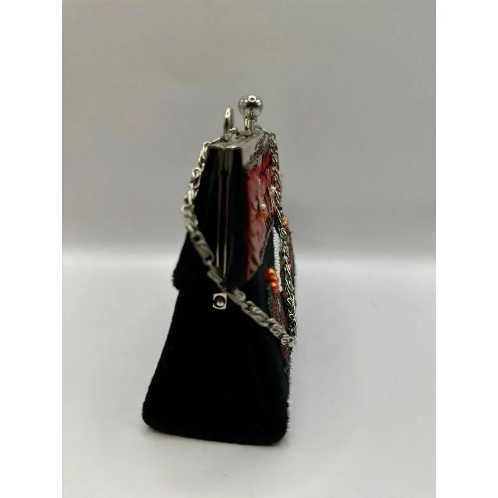 Little velvet and beads and sequins christmas kiss‎ lock purse